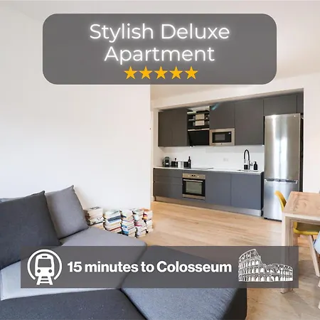 Modern Deluxe - 15min Colosseum, Ac, Wifi & Metro 5min